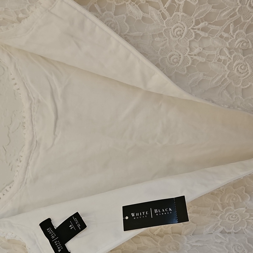 WHBM Elegant White Lace Dress - Picture 11 of 16